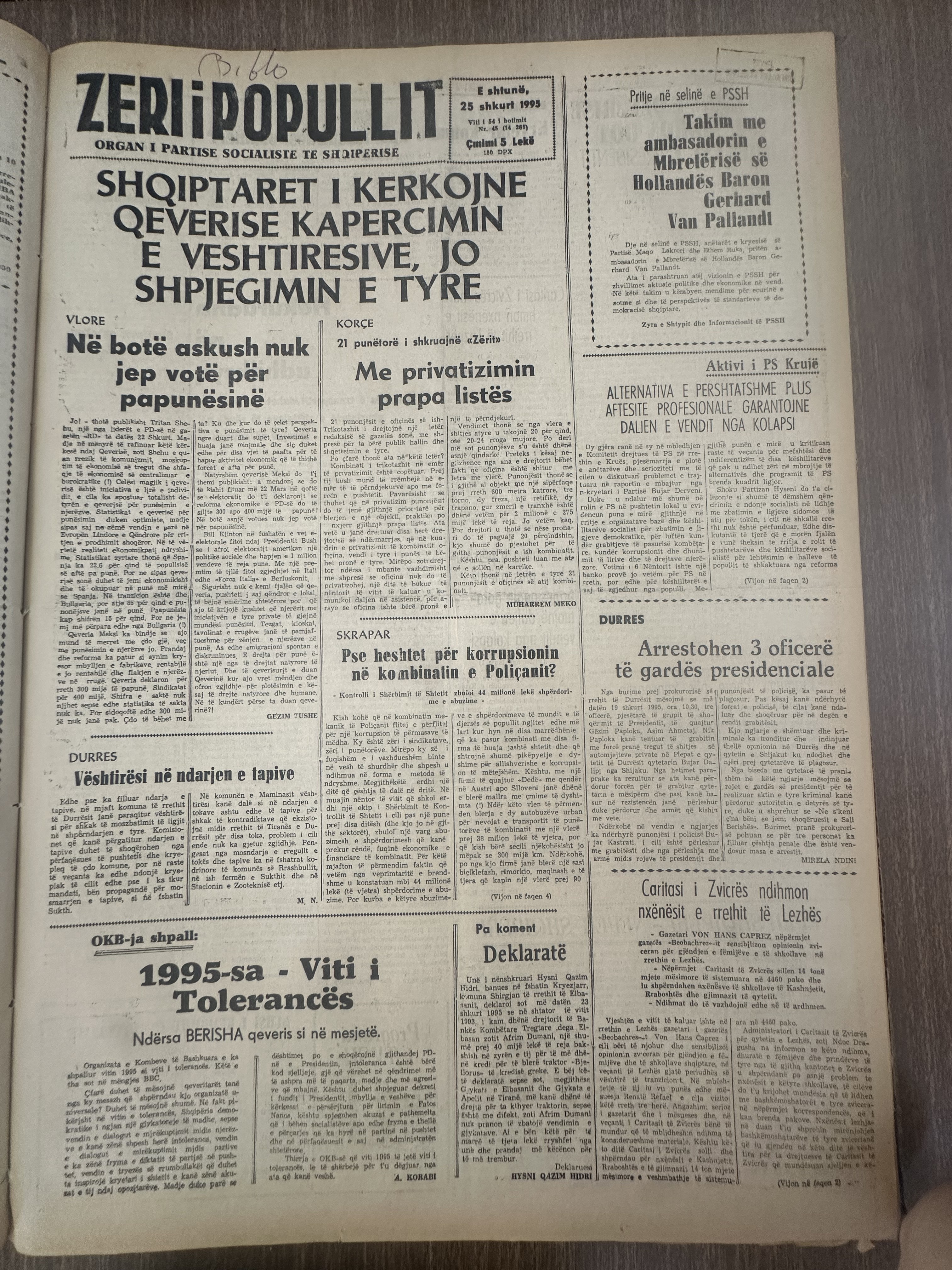 Zëri i Popullit 1995-02-25